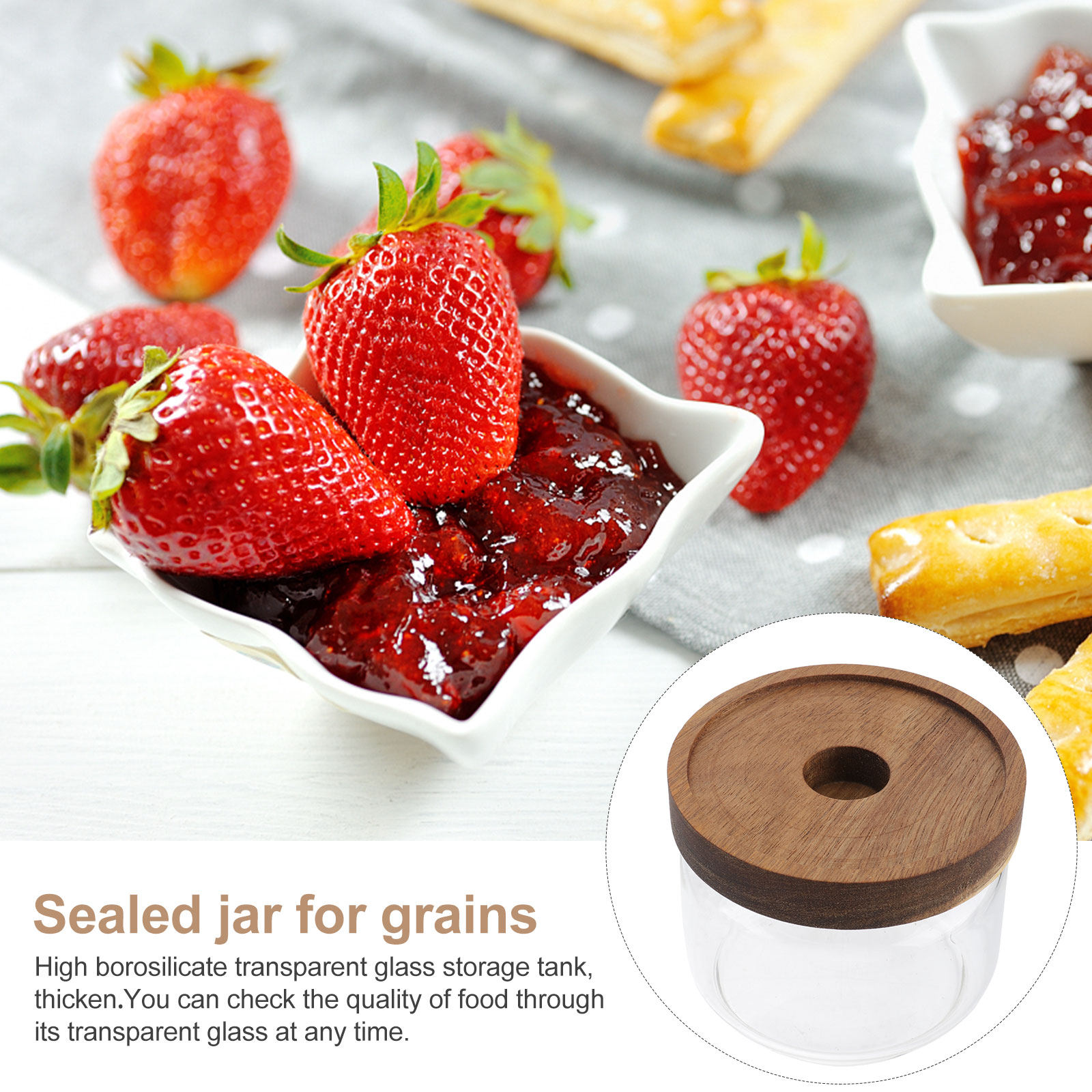 2Pcs Glass Storage Jar Sealed  - Food Storage Containers recension och pris