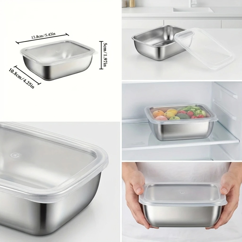 6PCS Stainless Steel Food Stor - Food Storage Meals recension och pris
