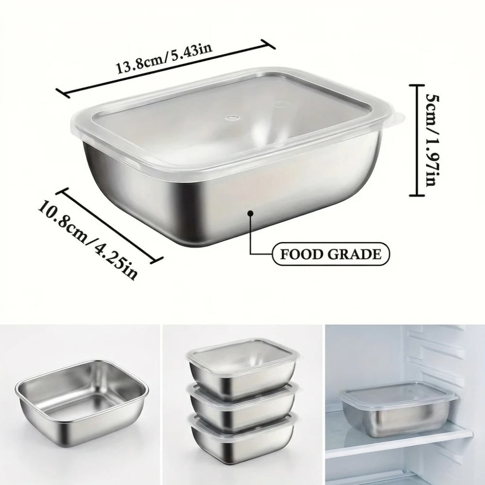 6PCS Stainless Steel Food Stor - Food Storage Meals recension och pris